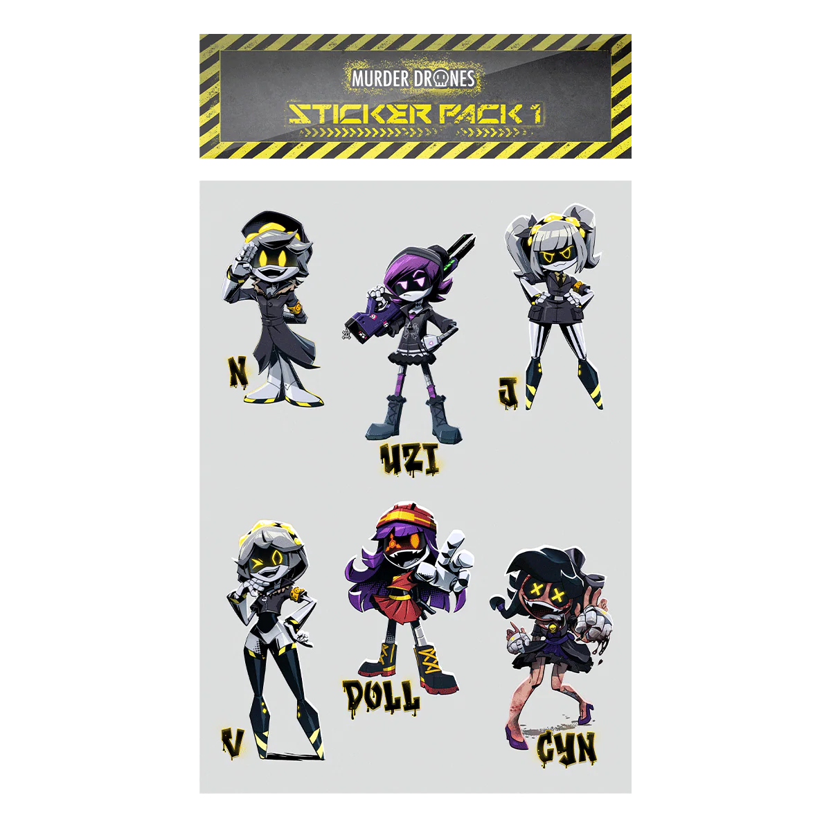 Murder Drones Sticker Pack 1